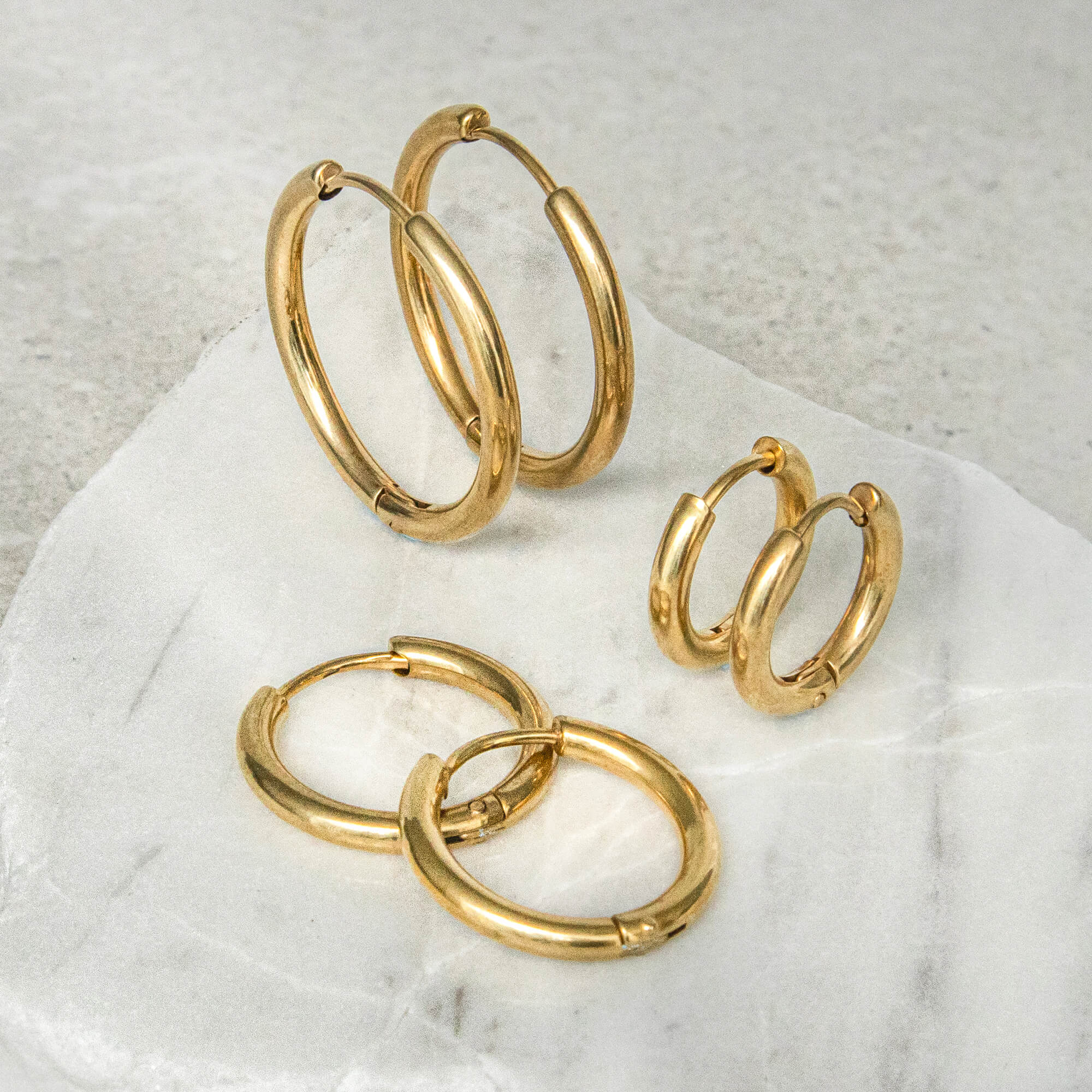 Buy 14K Yellow Gold or 14K White Gold 3/4 inch Classic Round Hoop Earrings  for Women | Real 14K Gold Earrings |Jewelry Gifts for Women, Yellow Gold,  not_applicable at Amazon.in